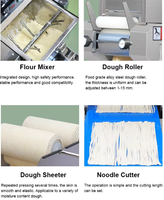 Machine automatique de fabrication de ramen en acier inoxydable 120 kg/h, pour le traitement des pâtes et des nouilles, avec fonctions de mélange, de pressage et de découpe de la farine