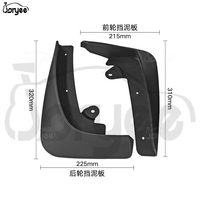 Garde-boue de roue avant arrière en plastique protecteur anti-éclaboussures garde-boue accessoire pour Tesla modèle X 2016-2021 pièces de rechange de voiture