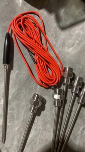 IP67 водонепроницаемый силиконовый 3-проводной датчик температуры <span class=keywords><strong>Pt100</strong></span> RTD зонд с игольчатым концом пластиковая ручка 316L стержень для пищевых продуктов OEM - Product Image 6