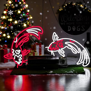 Lampe néon LED Murale en Forme de <span class=keywords><strong>Poisson</strong></span> <span class=keywords><strong>Rouge</strong></span> Mignon, Dimmable, Alimentée par USB, en Silicone, Étanche IP67, Lumière du Jour 5000K, pour Enfants - Product Image 2