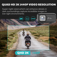 CARSOUL nouvelle moto Dash Cam DVR 1080P 2K caméra avant IP65 étanche Support WiFi modèle CSMT100