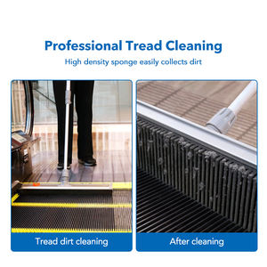 Herramientas Profesionales Manuales para Limpiar Escaleras Mecánicas, Cepillo de Limpieza de Escalones de 60 cm, 80 cm, 100 cm con Esponja Resistente Tipo W-V - Product Image 4