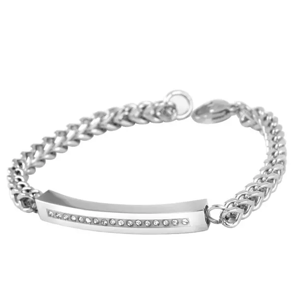 316L stainless steel Cremation Jewelry Bracelet Memorial Ashes Charm Crystal Bangle Bracelet DIY jewelry making part