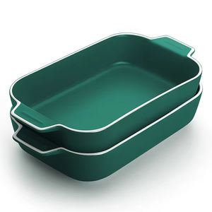 <span class=keywords><strong>Plat</strong></span> de cuisson rectangulaire en céramique de qualité supérieure et plateau allant au four pour les casseroles <span class=keywords><strong>à</strong></span> gratin de lasagne et la cuisson polyvalente - Product Image 2