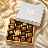 Elegante Scatola Regalo in Carta con Divisori per Cioccolatini e Caramelle, Confezione Alimentare in Cartone Premium