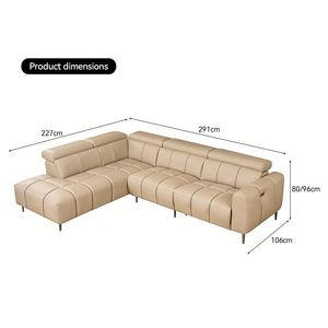 Sofá Reclinable Eléctrico de Tres Plazas de Cuero Genuino Italiano Moderno con Movimiento Deslizante de <span class=keywords><strong>Gravedad</strong></span> Cero para Sala de Estar de Lujo - Product Image 5