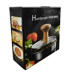 Moldes para Empanadas de Carne de Acero Inoxidable ZY59, Herramientas de Cocina para el Hogar, Prensa para Hamburguesas con Mango de Madera - Product Image 3