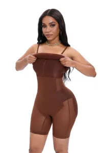 Body intégral pour femmes Body intégré Shaperwear Soutien-gorge Maxi 8 en 1 Lounge Shaper Dress Tummy Contral Backless Bodysuit Mesh Dresses