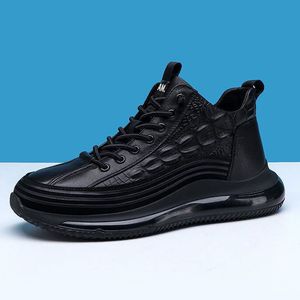 Baskets en similicuir imprimé PU tendance pour hommes, <span class=keywords><strong>bottes</strong></span> d'hiver, chaussures de course décontractées de luxe pour hommes - Product Image 1