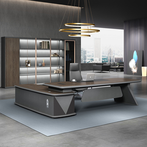 <b>Office</b> Desk Furniture Modern MFC <b>Table</b> L-Shaped Executive <b>Office</b> Desk CEO and Managers <b>Office</b> Furniture Desk - Product Image 1