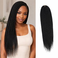 Perruque tressée jumbo en fibre synthétique de haute qualité, emballage marque privée, usage quotidien, trame simple, installation et lavage faciles, teinte, 100g