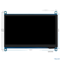 7 inç TFT verici LCD yüksek parlaklık 1024*600 çözünürlük ahududu pi 3 için dokunmatik ile 800nits TFT LCD modülleri