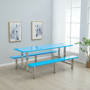 โต๊ะสแตนเลสกลางแจ้งสไตล์ดีไซน์เนอร์สำหรับ304รับประทานอาหารอิตาเลียนบำรุงรักษาต่ำ - Product Image 1