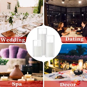 Fourniture de <span class=keywords><strong>vase</strong></span> à <span class=keywords><strong>bougie</strong></span> en verre à cylindre clair décoratif moderne et classique Offre Spéciale pour fleurs maison déco salon - Product Image 3