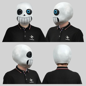 Baige หน้ากากยางแบบมีตาสีฟ้าน่ารักสำหรับปาร์ตี้ฮาโลวีนหน้ากากยางแบบตลก - Product Image 4