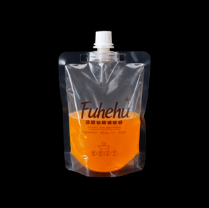 Pochette à bec en plastique entièrement transparente personnalisée de 50ml à 2100ml avec étanche pour le lait et le chewing-gum Couleur personnalisée - Product Image 2