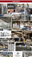 Peralatan Dapur Komersial Hotel Restoran Katering Meja Kerja Stainless Steel Kulkas Kompor Solusi Dapur Satu Atap