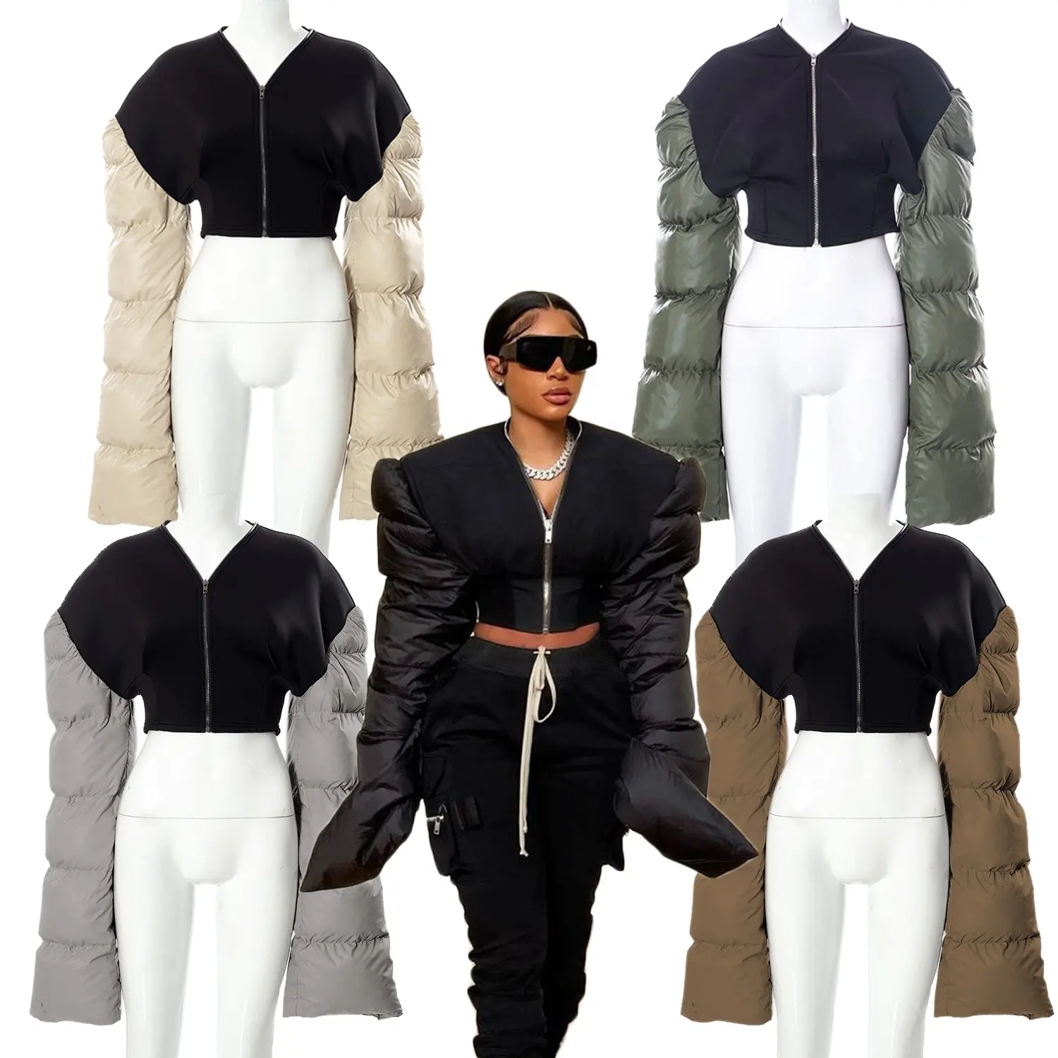 2021 Women Coats Jackets Winter Crop Tops Coats Fashion Girl Trendy Jackets For Women Ladies Bubble Down Puffer Coats