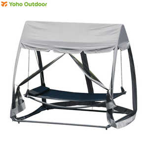 เตียงชิงช้าสวนโลหะคุณภาพสูง <span class=keywords><strong>YOHO</strong></span> โครงเหล็กสำหรับกลางแจ้ง พร้อมผ้าคลุมกันยุง เฟอร์นิเจอร์กลางแจ้ง - Product Image 1