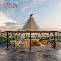 Nouvelle arrivée station touristique membrane tente structure bâtiment lodge glamping safari tente amovible