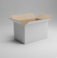 Boîtes d'emballage et d'expédition en carton ondulé blanc 3 plis, 12x6x6 pouces, durables, légères, avec revêtement UV, en matériaux recyclés