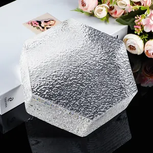 150*150*50mm Popular Wholesale Building Decoration Honeycomb Texture Hexagonal Crystal Glass Brick