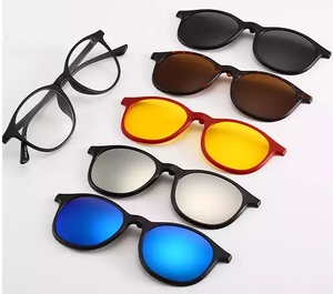 Gafas de sol polarizadas 5 en 1 con Clip magnético, lentes ópticas cuadradas de visión nocturna - Product Image 1