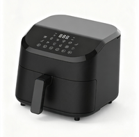 ANBOLIFE Friteuse à air Force 360 avec écran numérique et 12 préréglages, rôtir, cuire, griller, déshydrater, accessoires lavables au lave-vaisselle, noir