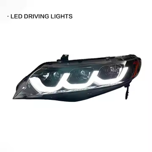 Aggiornamento per Honda <span class=keywords><strong>Civic</strong></span> 8a Generazione 2006-2011, Gruppo Fari Anteriori Modificato con Luci Diurne <span class=keywords><strong>LED</strong></span> e Indicatori di Direzione a Scorrimento - Product Image 3