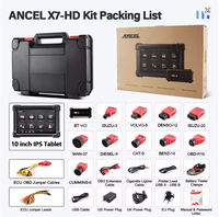 ANCEL X7 HD 24V Herramienta de Diagnóstico para Camiones Pesados, Lector de Códigos de Todos los Sistemas, Más de 40 Funciones de Reinicio, Codificación de ECU, Escáner OBD2 de 10'' para Camiones Diésel