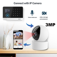 Système d'alarme domestique WiFi 4G ABS avec détecteur de mouvement PIR sans fil Tuya, portée de détection de 10 m, compatible Alexa SOS