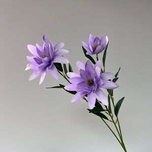 Bouquet de fleurs artificielles en soie, 3 têtes, magnolia blanc et rose, décoration de mariage, décoration intérieure, haute simulation, branche unique - Product Image 4