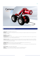 Robot d'inspection vidéo pour canalisations industrielles, caméra PTZ, carte SD, CMOS, pour canalisations de 200 mm à 2000 mm, garantie 1 an