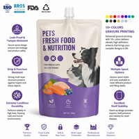 Sachets Doypack à bec verseur 100g pour aliments liquides, pâtes de viande, compléments nutritionnels, friandises personnalisées pour chiens et chats