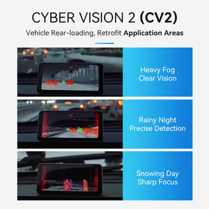 Caméra thermique automobile avec écran de 6,25 pouces, 256x192, vision nocturne, enregistreur de conduite, prise en charge du Wi-Fi, pluie, neige, brouillard - Product Image 3