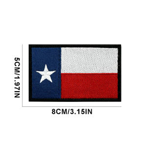 พร้อมส่ง แพทช์ธงชาติเท็กซัส ปักลายแบบรักษ์โลก ติดด้วยแถบตีนตุ๊กแก รูปทรงสี่เหลี่ยมผืนผ้า ยี่ห้อ YYQN สำหรับกระเป๋า หมวก เสื้อผ้า ผ้าสักหลาด - Product Image 6
