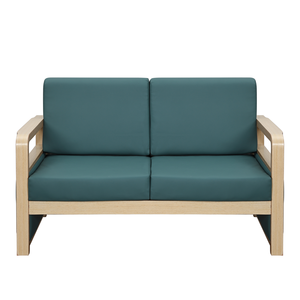 Nuevo sofá moderno de <span class=keywords><strong>2</strong></span> plazas de madera sofás seccionales de cuero de madera para sala de estar al aire libre - Product Image 2