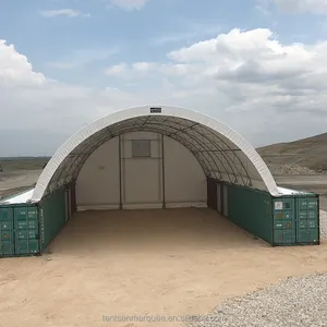 Refugio de cúpula de acero galvanizado, cubierta de Pvc para almacenamiento, 650Gsm, superventas