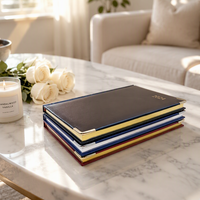 Carnet de notes promotionnel en cuir cousu avec logo personnalisé, idéal pour le bureau, l'école et la papeterie – Vente directe usine