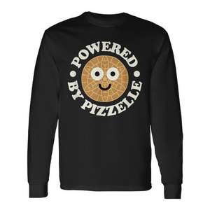 Powered By Pizzelle Long Sleeve T-<b>Shirt</b> Italian <b>Waffle</b> Cookie Design - Product Image 1
