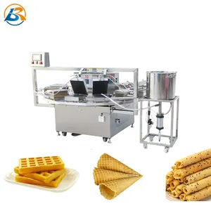 Semi Automatic Vietnamese Home Use Restaurant Wafer Egg Roll Dutch Stroopwafel Machine Ice Cream Cone Manufacture Line
