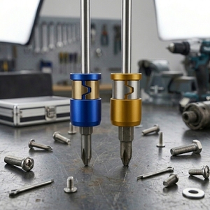 5ps Gold and Blue 7.5MM Compatible Aviation Aluminum Magnetic Ring <b>Screwdriver</b> Bit Accessory - Product Image 6