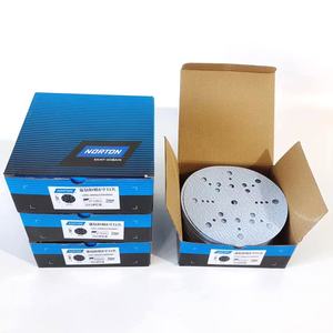 Disque abrasif de marque OEM Norton Disque abrasif bleu 6 pouces 31 trous 150 mm Crochet et boucle Papier abrasif Disco Papier abrasif automobile - Product Image 1