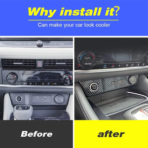 Accessori interni in fibra di carbonio per autoveicoli OEM per 2023 <span class=keywords><strong>Nissan</strong></span> <span class=keywords><strong>Qashqai</strong></span> pannello per accendisigari decorativo - Product Image 2