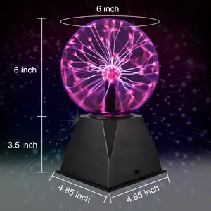 TIANHUA Großhandel 6 Zoll Plasma Ball, USB Plasma Globe Lampe mit Touch & Sound Sensitive