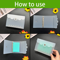 Porte-documents personnalisé A7 en PP rigide, design pétale, fermeture élastique, finition mate, mini-planificateur avec impression UV/numérique
