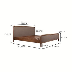 Cama Moderna de Estilo Medieval Simple de Madera Maciza para Dormitorio, Se Puede Personalizar en Grandes Cantidades - Product Image 6