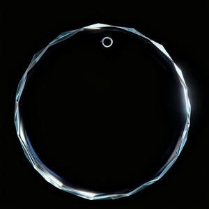 Adornos de Cristal Transparentes Pulidos con Logotipo Personalizado Grabado con Láser para Decoración de Árboles de Navidad - Product Image 1