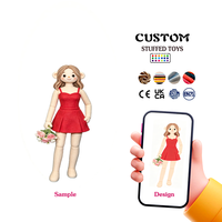 Poupée en peluche personnalisée noire en robe longue pour fille, vente directe d'usine, commande selon l'image pour des poupées de haute qualité, jouet en peluche sur mesure
