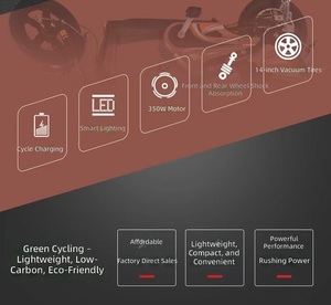 Bicicleta Urbana con Motor Trasero sin Escobillas de 350W, 48V, Cuadro de Acero, Batería de Plomo-Ácido, Bicicleta Eléctrica para Desplazamientos Urbanos - Product Image 6